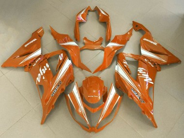 Discount 2013-2018 Orange White Kawasaki ZX6R Motorcycle Fairings Canada