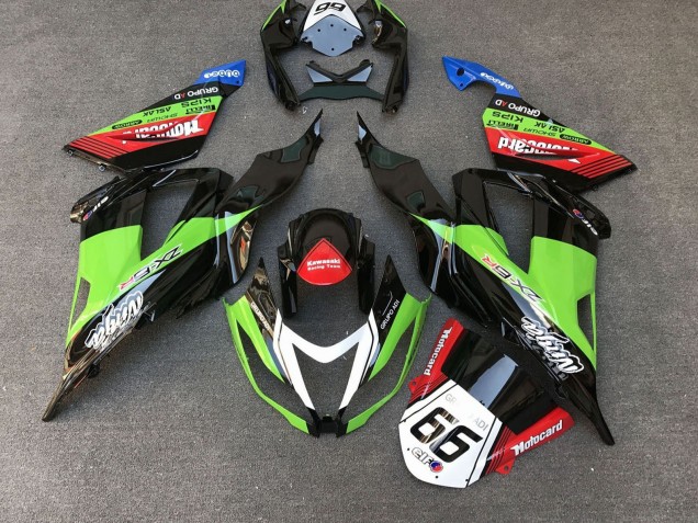 Discount 2013-2018 Green Black Red White Motocard 66 Kawasaki ZX6R Motorcycle Fairings Canada