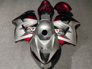 Discount 1996-2007 Silver Candy Red Suzuki GSXR1000 Motorcycle Fairings Canada