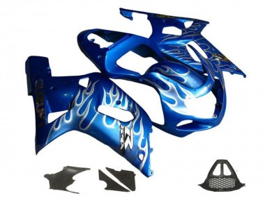 Discount 2000-2002 Blue White Flame Suzuki GSXR1000 Motorcycle Fairings Canada