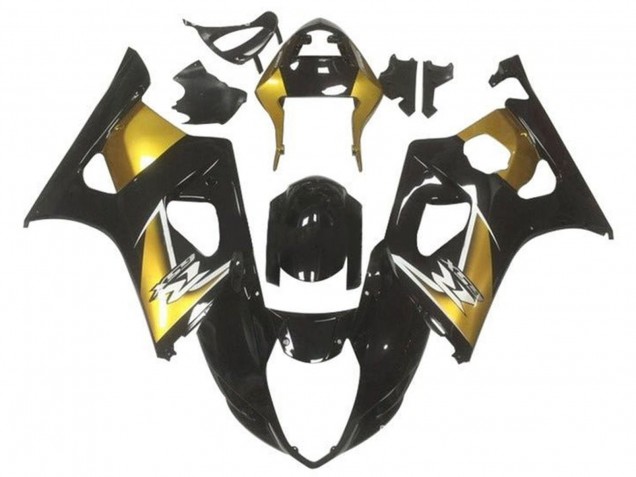 Discount 2003-2004 Gold Glossy Black Suzuki GSXR 1000 Motorcycle Fairings Canada