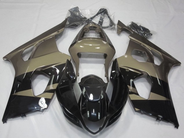 Discount 2003-2004 Glossy Black Taupe Brown Suzuki GSXR 1000 Motorcycle Fairings Canada