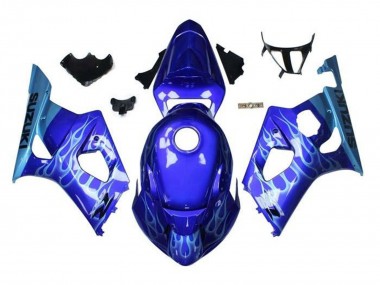 Discount 2003-2004 Blue Light Blue White Flame Suzuki GSXR 1000 Motorcycle Fairings Canada
