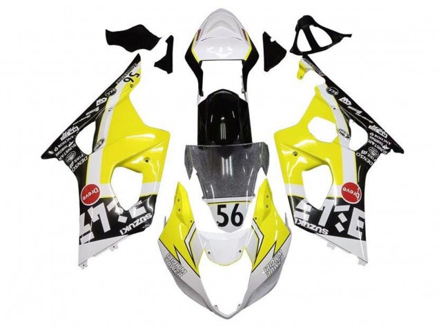 Discount 2003-2004 Yellow White Black Suzuki GSXR 1000 Motorcycle Fairings Canada