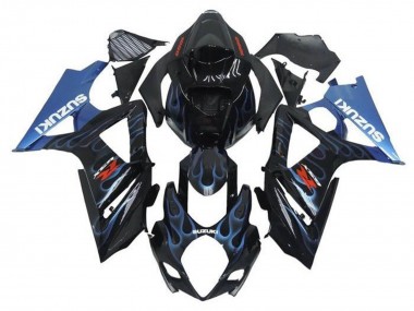 Discount 2005-2006 Black Light Blue Flame Suzuki GSXR 1000 Motorcycle Fairings Canada
