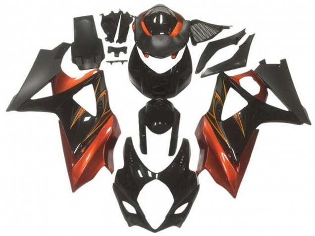 Discount 2005-2006 Glossy Black Matte Black Orange Suzuki GSXR 1000 Motorcycle Fairings Canada