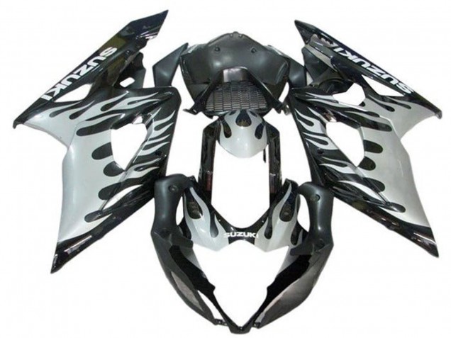 Discount 2005-2006 Black White Flame Suzuki GSXR 1000 Motorcycle Fairings Canada