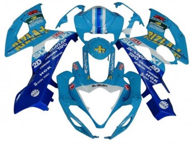 Discount 2005-2006 Blue White Stripe Rizla Suzuki GSXR 1000 Motorcycle Fairings Canada