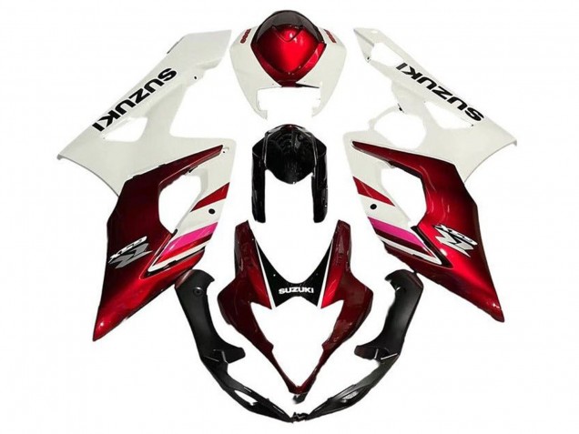 Discount 2005-2006 White Candy Red Black Suzuki GSXR 1000 Motorcycle Fairings Canada