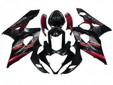 Discount 2005-2006 Glossy Black Red Silver Suzuki GSXR 1000 Motorcycle Fairings Canada