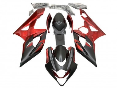 Discount 2005-2006 Candy Red Matte Black Suzuki GSXR 1000 Motorcycle Fairings Canada
