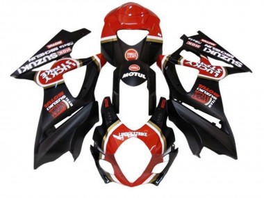 Discount 2005-2006 Matte Black Red Lucky Strike Suzuki GSXR 1000 Motorcycle Fairings Canada