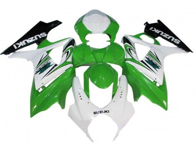 Discount 2005-2006 White Green Black Suzuki GSXR 1000 Motorcycle Fairings Canada