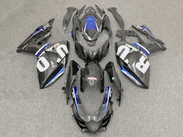 Discount 2017-2024 Faux Carbon Fiber White Blue Suzuki GSXR1000 Motorcycle Fairings Canada