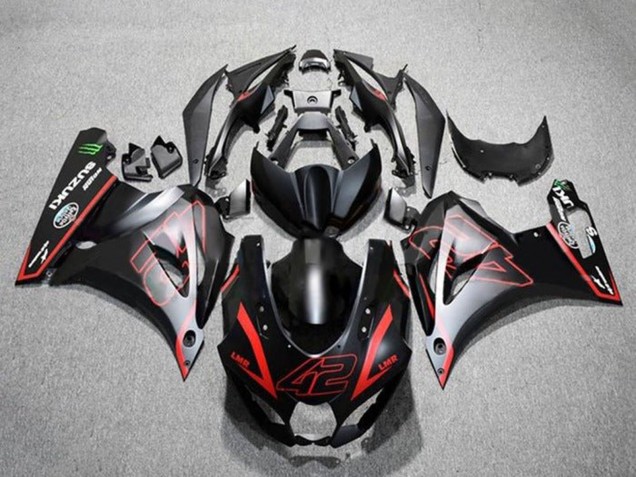 Discount 2017-2024 Matte Black Red 42 Suzuki GSXR1000 Motorcycle Fairings Canada
