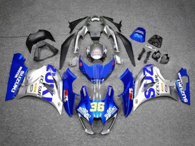 Discount 2017-2024 Blue Silver Ecstar 36 Suzuki GSXR1000 Motorcycle Fairings Canada
