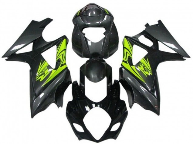 Discount 2007-2008 Black Neon Yellow Suzuki GSXR 1000 Motorcycle Fairings Canada