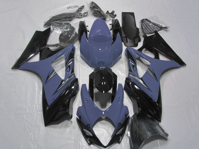 Discount 2007-2008 Silver Blue Glossy Black Suzuki GSXR 1000 Motorcycle Fairings Canada
