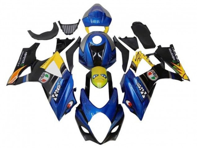 Discount 2007-2008 Blue Yellow Black Shark Suzuki GSXR 1000 Motorcycle Fairings Canada