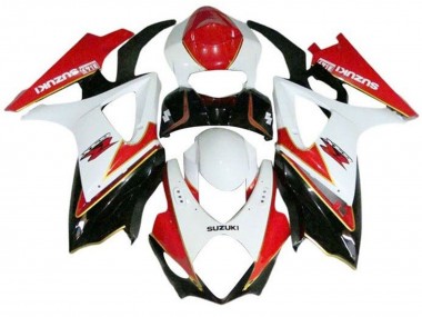 Discount 2007-2008 White Red Gold Black Suzuki GSXR 1000 Motorcycle Fairings Canada