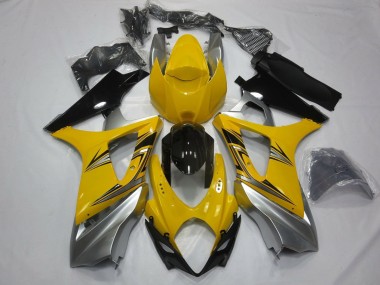Discount 2007-2008 Yellow Silver Black Suzuki GSXR 1000 Motorcycle Fairings Canada