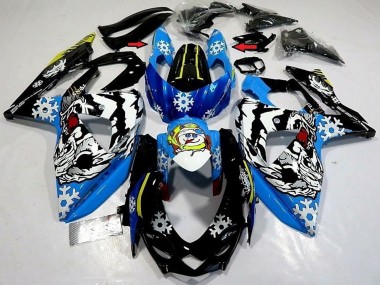 Discount 2009-2016 Blue Black White Snow Suzuki GSXR 1000 Motorcycle Fairings Canada