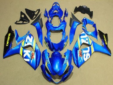 Discount 2009-2016 Blue White Yellow Stripe Black Suzuki GSXR 1000 Motorcycle Fairings Canada