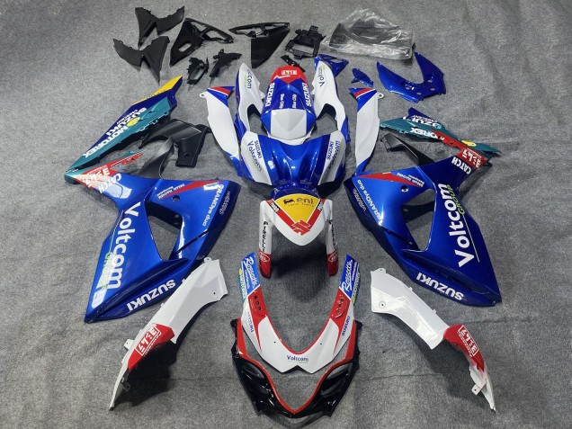 Discount 2009-2016 White Blue Red Yellow Voltcom Suzuki GSXR 1000 Motorcycle Fairings Canada