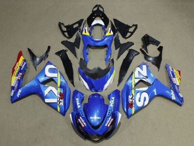 Discount 2009-2016 Blue White Yellow Stripe Suzuki GSXR 1000 Motorcycle Fairings Canada
