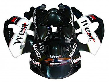 Discount 1996-2000 Black White West Suzuki GSXR 600 / GSXR 750 Motorcycle Fairings Canada