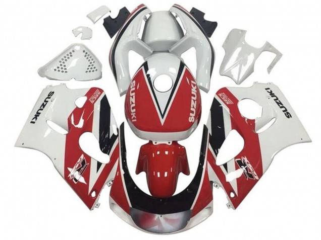 Discount 1996-2000 Red White Black Stripe Suzuki GSXR 600 / GSXR 750 Motorcycle Fairings Canada