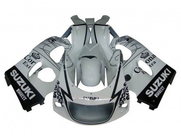 Discount 1996-2000 White Black Tribal Corona Suzuki GSXR 600 / GSXR 750 Motorcycle Fairings Canada