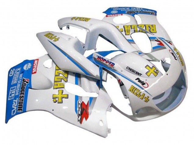Discount 1996-2000 White Blue Yellow Rizla Suzuki GSXR 600 / GSXR 750 Motorcycle Fairings Canada