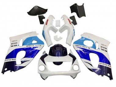 Discount 1996-2000 White Triple Blue Suzuki GSXR 600 / GSXR 750 Motorcycle Fairings Canada