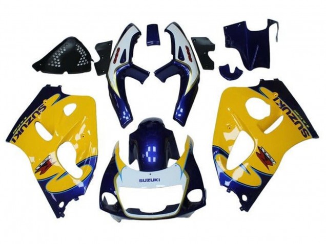 Discount 1996-2000 Yellow Blue Tribal Suzuki GSXR 600 / GSXR 750 Motorcycle Fairings Canada
