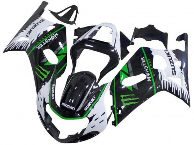Discount 2001-2003 White Black Green Monster Suzuki GSXR 600 / GSXR 750 Motorcycle Fairings Canada