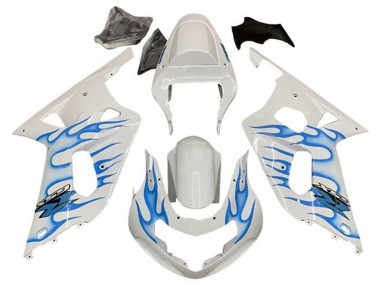Discount 2001-2003 White Blue Flame Suzuki GSXR 600 / GSXR 750 Motorcycle Fairings Canada