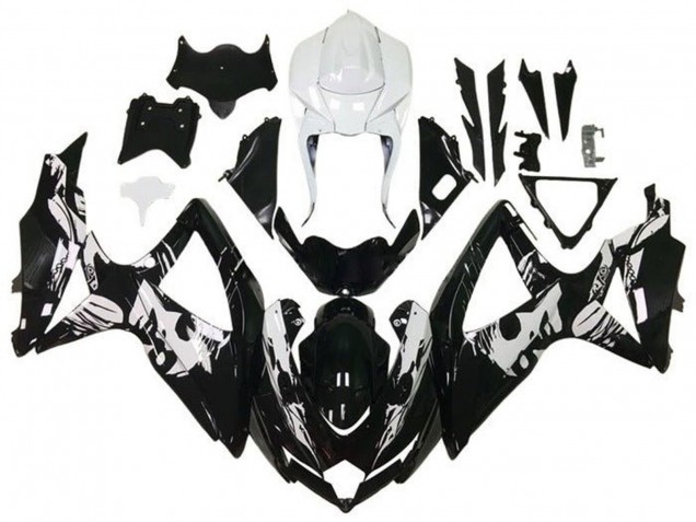 Discount 2008-2010 White Glossy Black Leyla Suzuki GSXR 600 / GSXR 750 Motorcycle Fairings Canada