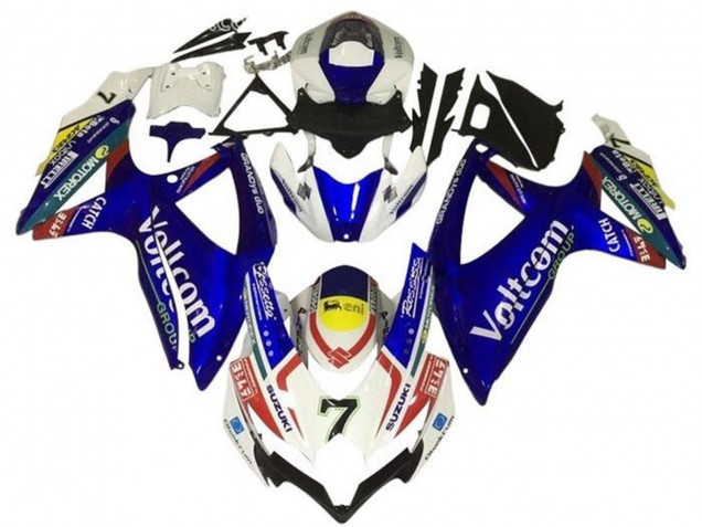 Discount 2008-2010 White Blue Yellow Red Voltcom 7 Suzuki GSXR 600 / GSXR 750 Motorcycle Fairings Canada