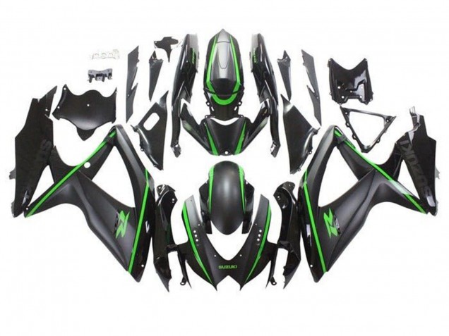 Discount 2008-2010 Matte Black Green Stripe Suzuki GSXR 600 / GSXR 750 Motorcycle Fairings Canada