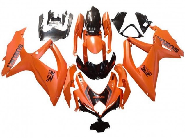 Discount 2008-2010 Orange Glossy Black with Decal Suzuki GSXR 600 / GSXR 750 Motorcycle Fairings Canada