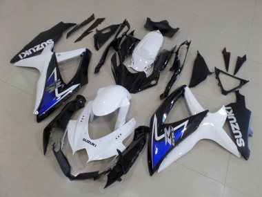 Discount 2008-2010 White Blue Glossy Black Suzuki GSXR 600 / GSXR 750 Motorcycle Fairings Canada