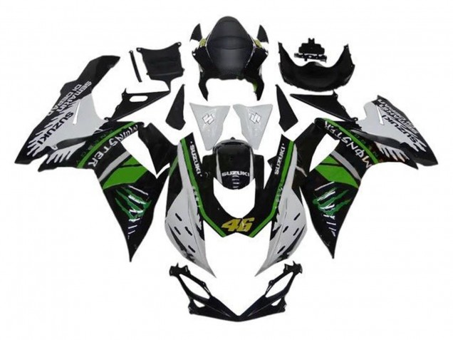 Discount 2011-2024 White Green Black Monster 46 Suzuki GSXR 600 / GSXR 750 Motorcycle Fairings Canada