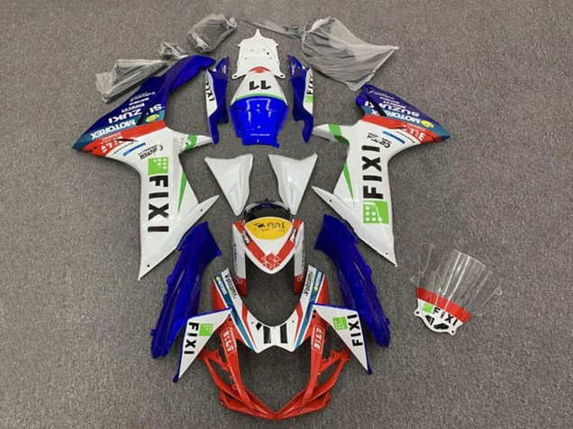 Discount 2011-2024 White Blue Yellow Red Green Fixi 11 Suzuki GSXR 600 / GSXR 750 Motorcycle Fairings Canada