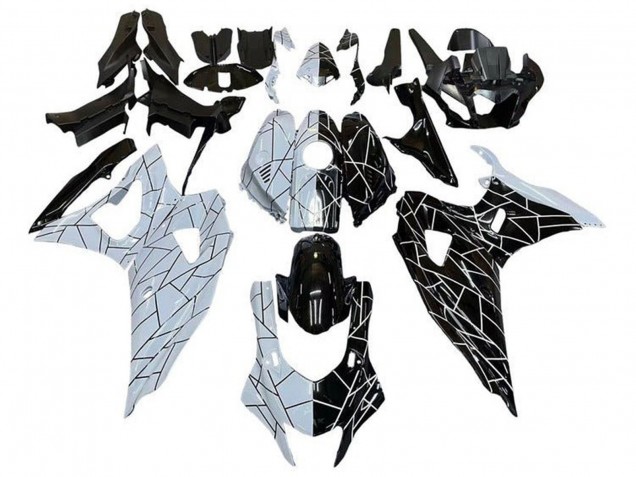 Discount 2021-2024 White Black Split Stripe Yamaha YZF R7 Motorcycle Fairings Canada
