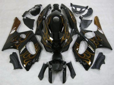Discount 1996-2007 Black Dark Gold Flame Yamaha YZF600R Thundercat Motorcycle Fairings Canada