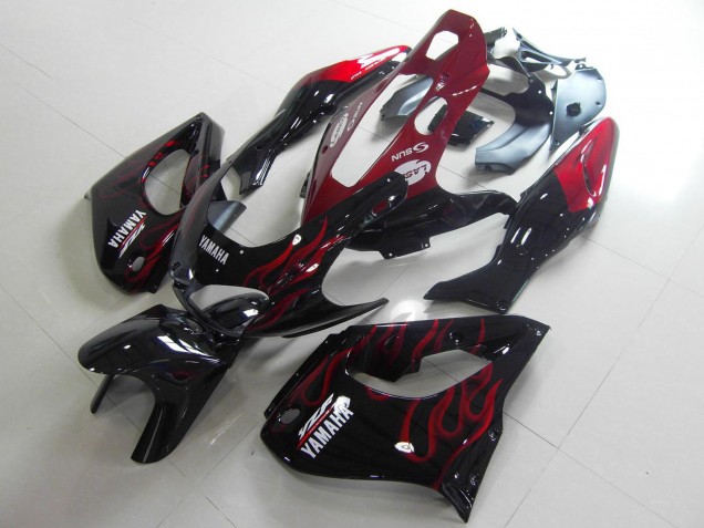 Discount 1997-2007 Black White Red Flame Yamaha YZF 1000R Thunderace Motorcycle Fairings Canada