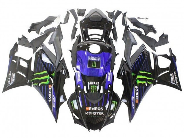 Discount 2019-2021 Blue Glossy Black Green ENEOS Monster Yamaha YZF R3/R25 Motorcycle Fairings Canada