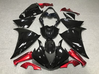 Discount 2009-2011 Glossy Black Red Yamaha YZF 1000 R1 Motorcycle Fairings Canada