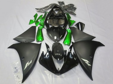 Discount 2009-2011 Glossy Black Matte Black Green Yamaha YZF 1000 R1 Motorcycle Fairings Canada